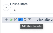Edit domain